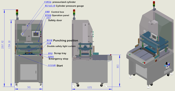 Genitecの出られた切り開く方法ZM10Tのより低いダイスの自動記入項目FPC PCBの打つ機械